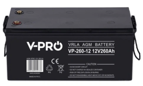 Akumulator AGM VOLT POLska V-PRO260-12 12V 260Ah.png