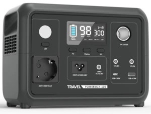 Przenośna stacja zasilania VOLT POLSKA TRAVEL POWERBOX 600 (300W) 256Wh INDEKS: 5TBBNX0300 EAN: 5904100453139
