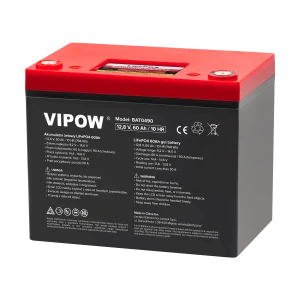 Akumulator LiFePO4 60Ah z BMS  Marka: Vipow Kod produktu: BAT0490 Kod EAN: 5901890135405