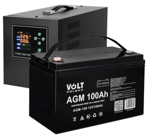 Zasilacz awaryjny UPS Sinus 800VA 500W + akumulator AGM 100Ah - ZESTAW. NOWOŚĆ !